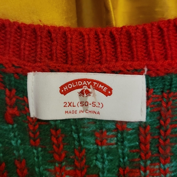 Llama Christmas Sweater Front & Back Design Holiday Time Ugly Party Mens XXL 2X - Picture 7 of 7